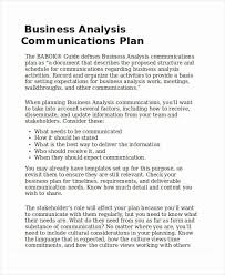 Business Analysis Plan Template Inspirational Business Analyst Munication Plan Template Home In 2020 Business Analysis Simple Business Plan Template How To Plan