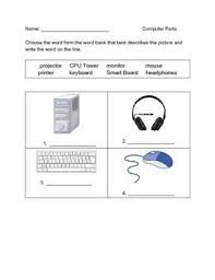 Black And White Computer Parts Name And Pictures Name The Computer Parts Worksheet Computer History Computer Parts And Components Worksheets