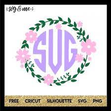 Download Floral Circle Monogram Wreath Svg Me