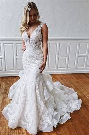 Find great deals on ebay for wedding lace mermaid dress. Glamorous Straps Ruffled Lace Mermaid Wedding Dresses Wedding Dress Trends Lace Mermaid Wedding Dress Mermaid Wedding Dress