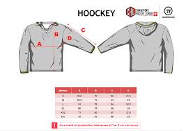 Sizechart Hoockey Champions Hockey League Shop Powered By