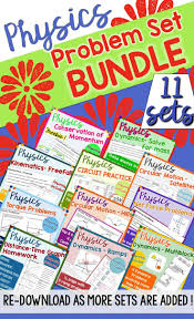 Physics Problem Set Bundle In 2020 Physics Problems Physics High School Physics Teacher