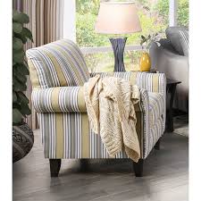 Typically, accent chair sizes include small, standard, and oversized. Furniture Of America Kayley Chenille Accent Chair In Patterned Yellow Walmart Com Walmart Com