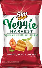 Amazon Com Sunchips Veggie Harvest Chips Tomato Basil Cheese 7 Ounce Prime Pantry Snacks Cheese Flavor Veggies