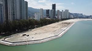 Reclamation projects are going on left, right and center photo credit: Land Reclamation At Gurney Drive Penang Stock Video Pond5