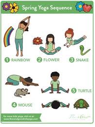 Spring Yoga Sequence Kids Yoga Poses Yoga For Kids Childrens Yoga