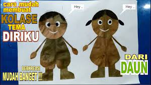 Gambar mewarnai anak muslim 4 kartun buku mewarnai gambar. Cara Membuat Kolase Dengan Daun Kering Tema Diriku Youtube