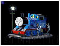 Thomas The Tank Engine Banksy Graffiti Spray Painting Stenciling Technique Canvas Print Giclee Galle Banksy Canvas Prints Banksy Art Banksy Canvas