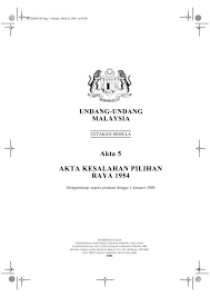 Berbeza dengan tahun sebelum ini, waktu mengundi selalunya diadakan pada hari minggu. Akta 5 Akta Kesalahan Pilihan Raya 1954