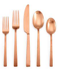 Cambridge silversmiths 20 piece beacon flatware silverware set, copper mirror/rose gold, service for 4, includes forks/spoons/knives amazon on sale for $83.10 original price $87.75 $ 83.10 $87.75 Lucky Brand Rumble Copper 20 Pc Flatware Set Created For Macy S Service For 4 Reviews Flatware Dining Macy S