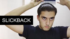 The huge popularity of this hairstyle has encouraged barbers and guys around the globe to remember that after the haircut, you need to train your hairs to slick back. Slickback Men S Hairstyling Tutorial 2017 Youtube