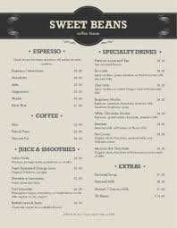Customize Your New Menu Quickly Easily And Anytime You Like In Our Online Menu Maker Loveyourmenu Coffee Shop Menu Menu Design Template Menu Design