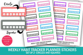 If you are new to dreaming tree, this is a wonderful place to start. Weekly Habit Tracker Planner Stickers Graphic By Happy Printables Club Creative Fabrica