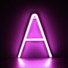 Free printable word wall letters in pink. Neon Letter A Pink Smiling Faces Retail