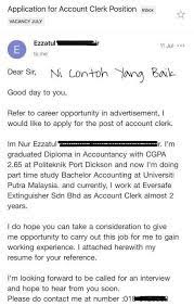 Resume telah siap dan telah disemak. 8 Contoh Email Memohon Kerja Jangan Biarkan Email Kosong Edu Bestari