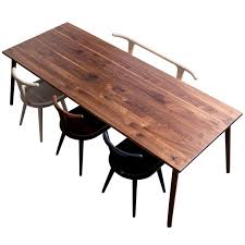 Shop designer solid wood dining table & chairs. Dining Table American Walnut Wood Minimalist Handcrafted Kitchen Table For Sale At 1stdibs