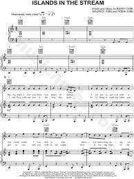 Islands in the Stream Official Sheet Music for Piano/Vocal/Guitar by The  Bee Gees