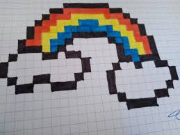 Arc En Ciel Pixel Art Facile In 2020 Pixel Art Art Pixel