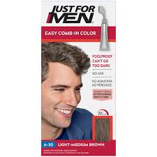 A better head of hair starts here. Just For Men Easy Comb In Color Gray Hair Coloring For Men With Comb Applicator Light Medium Brown A 30 Walmart Com Walmart Com