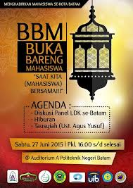Check spelling or type a new query. Immpb Gelar Buka Bersama Mahasiswa Bbm 1436 H Polibatam