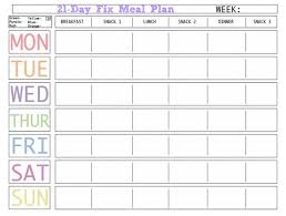 Food Plan Template Sada Margarethaydon Com