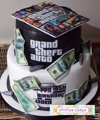 Grand Theft Auto Birthday Cake Cake Designs Birthday Cake Themed Cakes