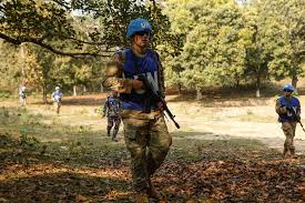 U.N. Peacekeepers from the U.S. Army 728th Military