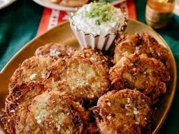 Potato Latkes With Caramelized Onion Sour Cream Recipe Potato Latkes Sour Cream Recipes Food Network Recipes