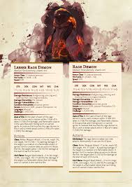 Rpgbot is undergoing a massive update for dnd 5e as a whole, the subclass is interesting but by barbarian standards it's very vulnerable, especially if you're not raging. Lesser Rage Demon Dnd 5e Homebrew Dungeons And Dragons Homebrew D D Dungeons And Dragons Dnd Monsters
