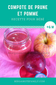 Bebe Compote De Prune Et Pomme 6 Mois Bergamote Family Compote Prune Recette Compote De Pomme Pomme