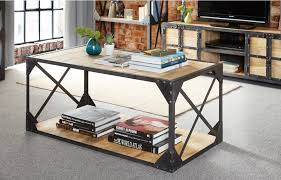 Each item is handmade and will add warmth and distinction to a space. Vintage Up Cycled Industrial Coffee Table With Shelf Metal And Wood Coffee Tables