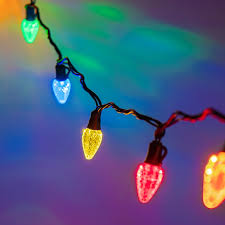 String light bulbs are available in many styles of incandescent, vintage edison, and energy saving led lights. C7 Multicolor Christmas Led String Lights Slim Base 17ft 25 Retro Faceted Bulbs Green Wire Multi Color Red Yellow Orange Blue Green Super Bright Leds