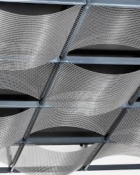 Ceiling With Architectural Mesh Architecture Ceiling Ceiling System Ceiling Materials