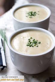 Slow Cooker Potato Ham And Leek Soup Recipe Slow Cooker Potatoes Leek Soup Food