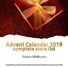 Advent Calendar 2019 Complete Store List Teleport Hub Second Life Freebies