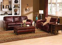 Raymour And Flanigan Jackson Traditional Leather Set Burgundy Couch Living Room Burgundy Living Room Living Room Decor Burgundy
