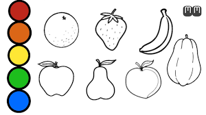 Mewarnai gambar pohon buah buahan buku mewarnai gambar warna. Cara Menggambar Dan Mewarnai Buah Buahan How To Drawing Colouring Fruits Youtube