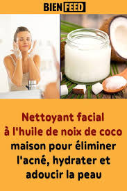 Nettoyant Facial A L Huile De Noix De Coco Maison Pour Eliminer L Acne Hydrater Et Adoucir La Peau Nettoyant Visage Maison Acne Traitement Naturel Peau