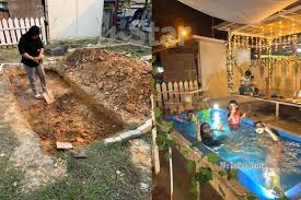 Contoh perhitungan biaya kolam renang Tak Sanggup Tenung Lalang Wanita Ini Kerah Satu Family Bina Swimming Pool Untuk Anaknya Buat Kolam Renang Boleh Cecah Rm50 000 Kos Kami Cuma Viral Mstar