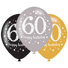 Geburtstag ist auch ein tag der besinnung: 6 Luftballons Gold Und Silber 60 Geburtstag Kids Party World