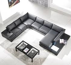 Maybe you would like to learn more about one of these? Amazon Com Modern Black Leather Sectional Living Room Furniture With Tubular Headrests Kitchen Dining