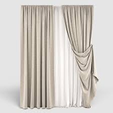 Curtain 26 3d Model In 2020 Curtains Contemporary Curtains Curtain Designs