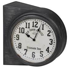 Check spelling or type a new query. Vintage Grey Double Sided Wall Clock Interior Flair