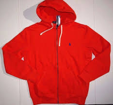 Polo Ralph Lauren Full Zip Classic Hoodie Size Medium New With Tags Orange Hoodies Polo Ralph Lauren Sweater Jacket