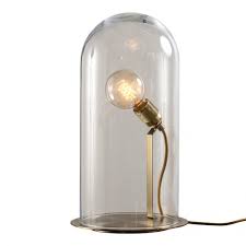 With a multitude of versatile designs in our collection, discover bedside lamps, and both small and large. Clear Glass Cloche Table Lamp On Brass Base With Microphone Style Bulb