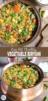 One Pot Vegetable Biryani Recipe Vegetarian Biryani Biryani Recipe Vegetarian Recipes Easy Dinner