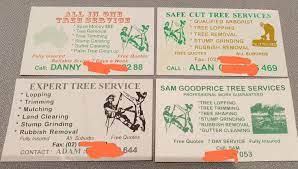 No job is too big or small for us to complete. All Of These Tree Services Business Cards Using The Same Clipart Mildlyinteresting