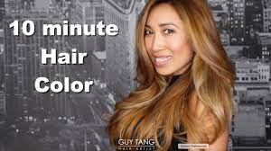 Starting at the front hairline using ½ inch sections, apply color at the root area working from front to back. 10 Minute Hair Color Youtube