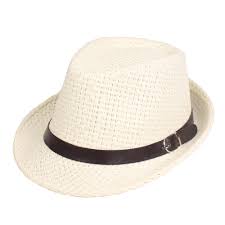 Men Solid Woven Belt Decorative Flexible Straw Hat Outdoor