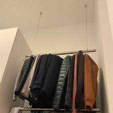 Every year we will take part in it and we also have many regular customers. Airjust Solo Hanging Cloth Rack Closet Rod Ceiling Mounted Adjustable Stainless Steel 80 Cm 31 5 Inch To 160 Cm 63 Inch Clothing Rack Clothes Rail Closet Rod